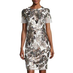 Alexia Admor Sequin-Embellished Sheath Dress, White 2 4